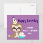 Persoonlijke Gefeliciteerd Verjaardag Briefkaart (Voorkant / Achterkant)