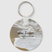 Persoonlijke gegevens | Vreedzaam strand Sleutelhanger (Voorkant)
