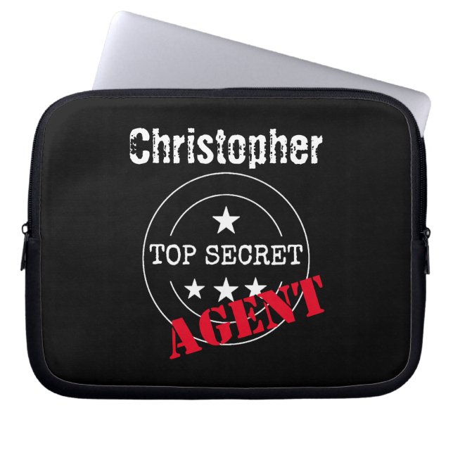  Persoonlijke Geheime Agent Laptop Sleeve (Voorkant)
