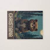 Persoonlijke Gekke Bruine Beer Legpuzzel (Horizontaal)