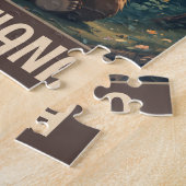 Persoonlijke Gekke Bruine Beer Legpuzzel (Zijkant)