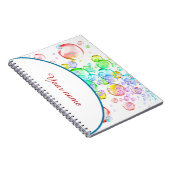 Persoonlijke gekleurde bubbels notitieboek (Rechterzijde)