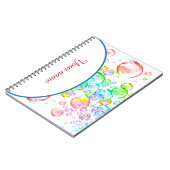 Persoonlijke gekleurde bubbels notitieboek (Linkerzijde)