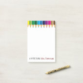 Persoonlijke gekleurde potlood Post-it-notities vo Post-it® Notes (Op bureau)