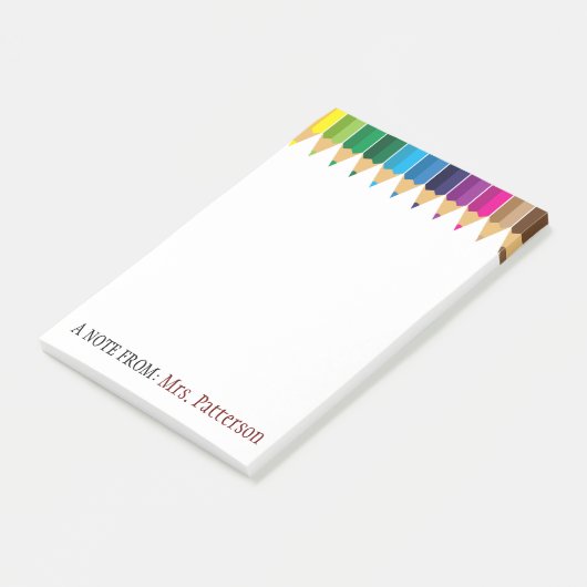 Persoonlijke gekleurde potlood Post-it-notities vo Post-it® Notes (Schuin)