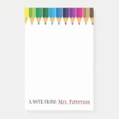 Persoonlijke gekleurde potlood Post-it-notities vo Post-it® Notes (Voorkant)