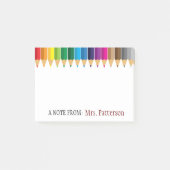 Persoonlijke gekleurde potlood Post-it-notities vo Post-it® Notes (Voorkant)