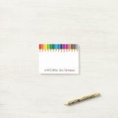 Persoonlijke gekleurde potlood Post-it-notities vo Post-it® Notes (Op bureau)