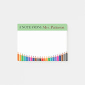 Persoonlijke gekleurde potlood Post-it-notities vo Post-it® Notes (Voorkant)