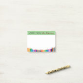 Persoonlijke gekleurde potlood Post-it-notities vo Post-it® Notes (Op bureau)