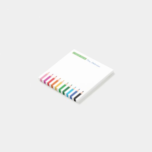 Persoonlijke gekleurde potlood Post-it-notities vo Post-it® Notes (Schuin)