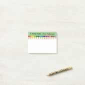 Persoonlijke gekleurde potlood Post-it-notities vo Post-it® Notes (Op bureau)