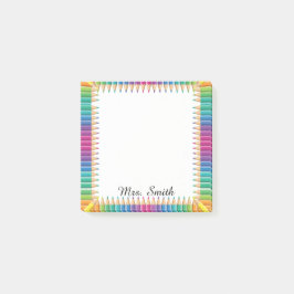 Persoonlijke gekleurde potlood sticky notities voo post-it® notes