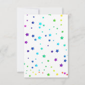 Persoonlijke gekleurde sterren Tandfee dankjewel Bedankkaart (Achterkant)