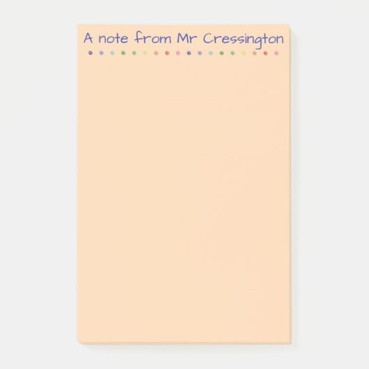 Persoonlijke gekleurde stippen Post-it-notities vo Post-it® Notes (Voorkant)