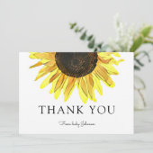 Persoonlijke gekleurde zonnebloem Hartelijk dank (Staand voorkant)