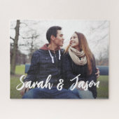 Persoonlijke gekoppelde parketnamen en aangepaste  legpuzzel (Horizontaal)