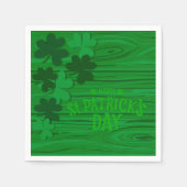 Persoonlijke gelaagde shamrocks voor St. Patrick's Servet (Voorkant)