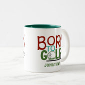 Persoonlijke geldboeten aan Golf Tweekleurige Koffiemok (Voorkant rechts)