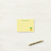 Persoonlijke gele ananas notities post-it® notes (Op bureau)