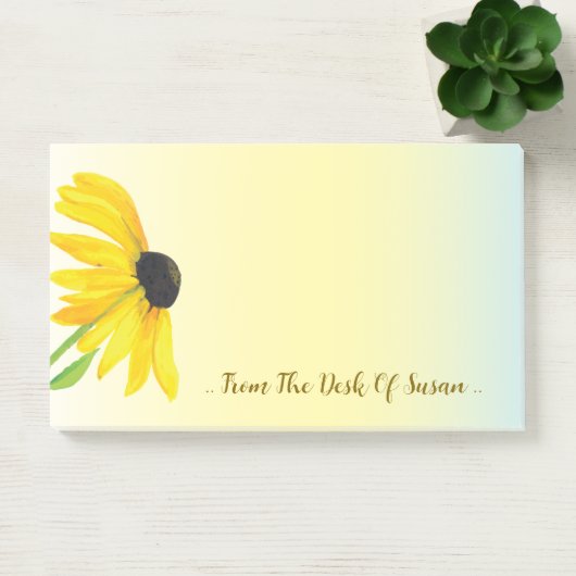 Persoonlijke Gele Black-Eyed Susan Post-it® Notes (Kantoor)