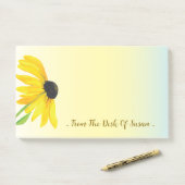 Persoonlijke Gele Black-Eyed Susan Post-it® Notes (Op bureau)