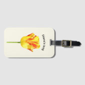Persoonlijke gele en rode tulp bagagelabel (Voorkant (horizontaal))