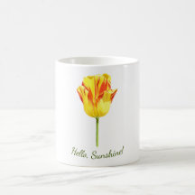 Persoonlijke gele en rode tulp