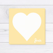 Persoonlijke gele hart plakbriefjes post-it® notes