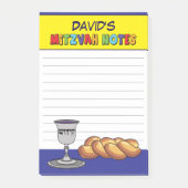 Persoonlijke Gele Kiddisj Mitzvah Post-it® Notes (Voorkant)