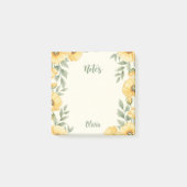 Persoonlijke Gele Klaproos Bloemige Plakbriefjes Post-it® Notes (Voorkant)