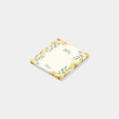 Persoonlijke Gele Klaproos Bloemige Plakbriefjes Post-it® Notes (Schuin)