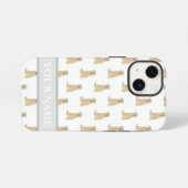Persoonlijke Gele Lab Labrador Hond iPhone Hoesje (Achterkant horizontaal)
