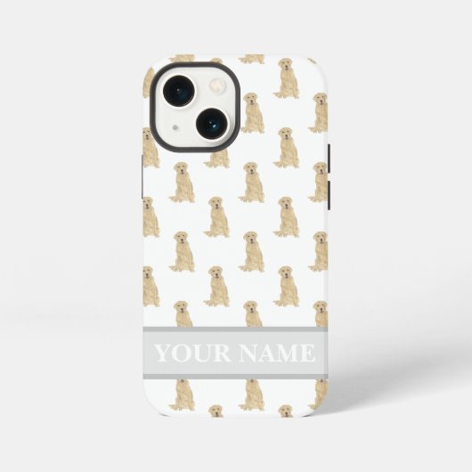 Persoonlijke Gele Lab Labrador Hond iPhone Hoesje (Achterkant)