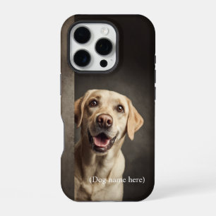 Persoonlijke Gele Lab Portret iPhone 16 Pro Hoesje