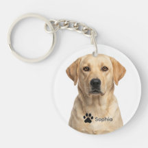 Persoonlijke Gele Labrador Crème Hond Sleutelhange