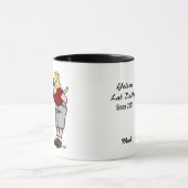 Persoonlijke gele labrador papa in het rood mok (Midden)