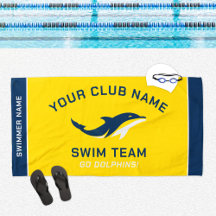 Persoonlijke Gele Marine Zwemteam Zwemmer Naam