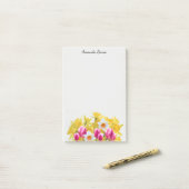 Persoonlijke Gele Narcis Bloem Notities Post-it® Notes (Op bureau)
