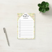 Persoonlijke gele roze groene baby activiteiten post-it® notes (Kantoor)