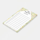 Persoonlijke gele roze groene baby activiteiten post-it® notes (Schuin)