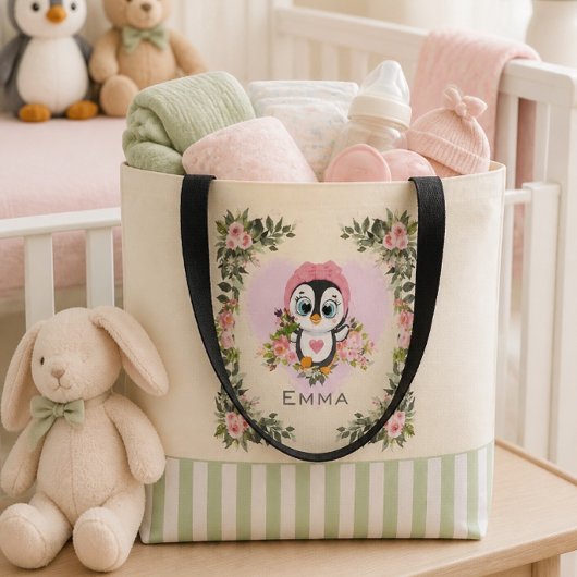 Persoonlijke Gele Tassen Baby Pinguïn