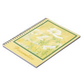 Persoonlijke gele wilde bloemen notitieboek (Linkerzijde)