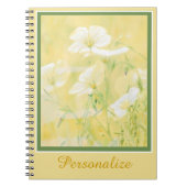 Persoonlijke gele wilde bloemen notitieboek (Voorkant)