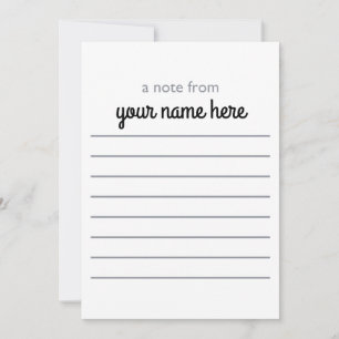 Persoonlijke gelinkte notiecards bedankkaart