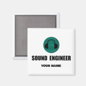Persoonlijke Geluidstechnicus Audio-engineering Magneet (Voorkant / Achterkant)