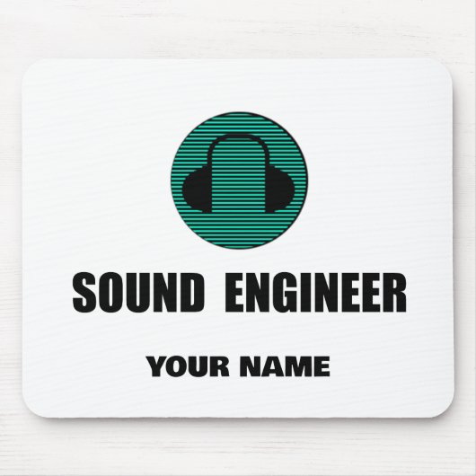Persoonlijke Geluidstechnicus Audio-engineering Muismat (Voorkant)