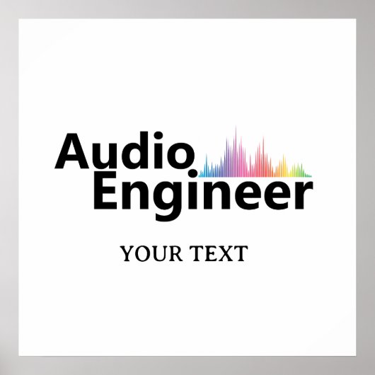 Persoonlijke Geluidstechnicus Audio-engineering Poster (Voorkant)