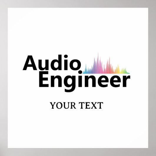 Persoonlijke Geluidstechnicus Audio-engineering Poster (Voorkant)