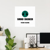 Persoonlijke Geluidstechnicus Audio-engineering Poster (Thuiskantoor)